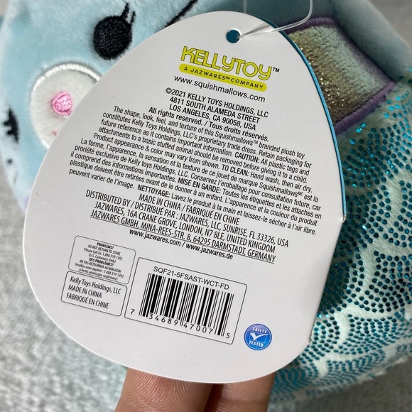 Kellytoy Original Squishmallows Blue Svetlana Mermaid Unicorn Plush - Picture 14 of 14